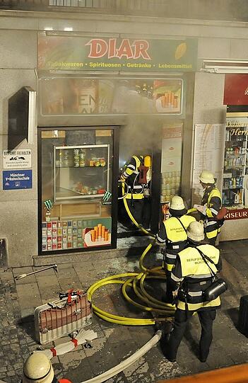Ein Tabakladen in der Schwanthalerstraße hat Feuer gefangen.