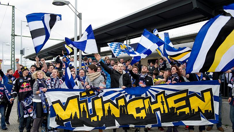 Der Sonderzug nach Mannheim: 500 Fans des EHC Red Bulll München waren live dabei. Der Sonderzug nach Mannheim: 500 Fans des EHC Red Bulll München waren live dabei.