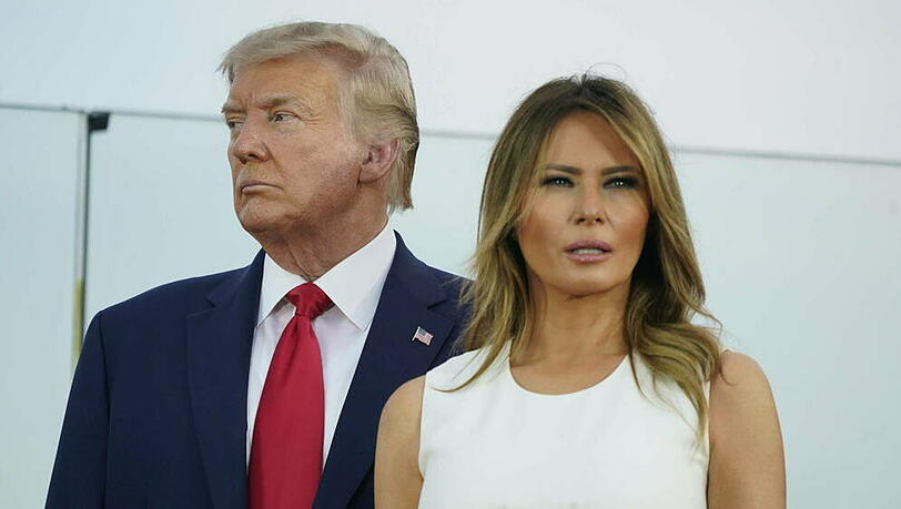 Donald und Melania Trump haben sich in Quarantäne begeben Donald und Melania Trump haben sich in Quarantäne begeben