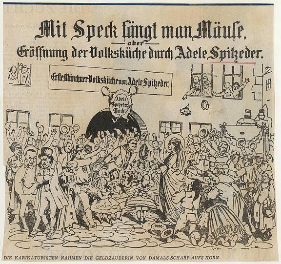 Am Platzl eröffnet Spitzeder eine Suppenküche.