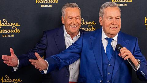 Der echte Roland Kaiser (li.) und sein Doppelgänger.