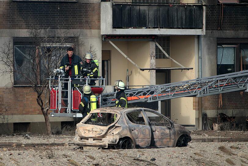 Anblick wie nach einem Bombeneinschlag: Gas-Explosion in Ludwigshafen.