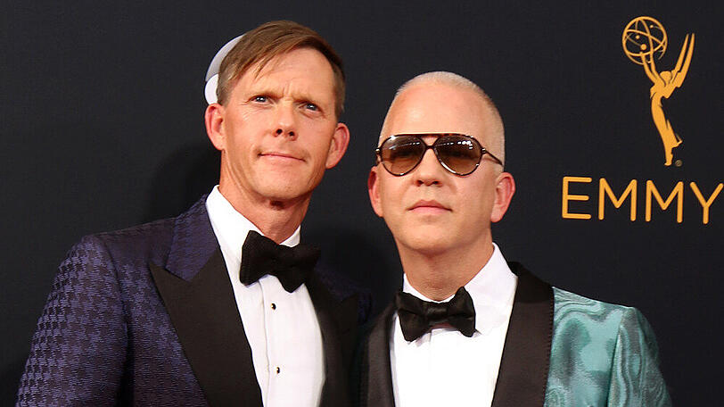Ryan Murphy (rechts) und David Miller sind nun Eltern dreier Söhne.