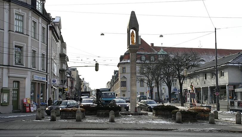 So sah der Pasinger Marienplatz vor der Umgestaltung aus.
