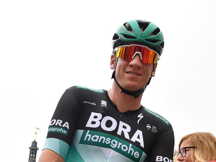 Rad-Sprinter Pascal Ackermann hatte bei der Bergankunft keine Chance.