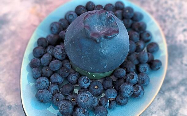 Auch, wenn man es ihr nicht ansieht: Diese Blaubeere ist tatsächlich ein Kuchen. Auch, wenn man es ihr nicht ansieht: Diese Blaubeere ist tatsächlich ein Kuchen.