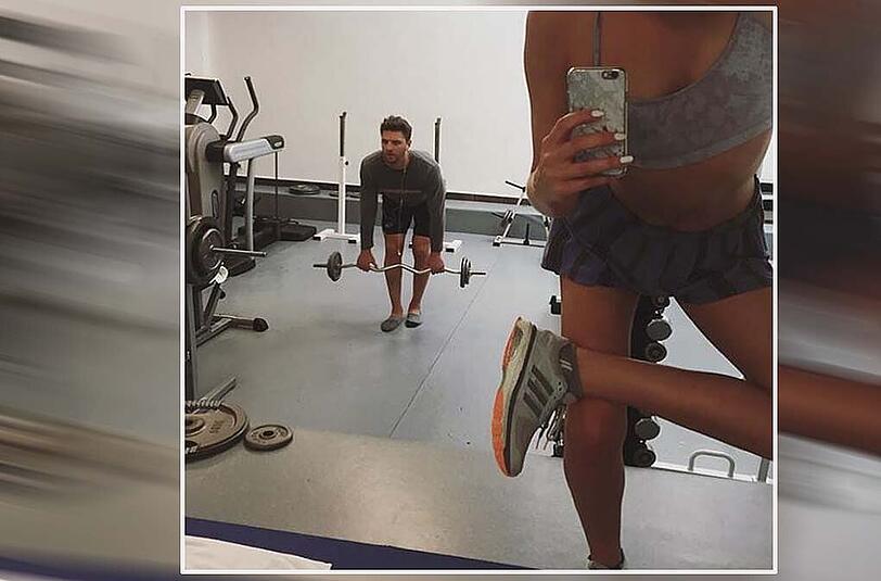 Auch hier postet Toni ein Foto von sich und ihrem Freund beim Training. Chandler Parsons ist übrigens ein erfolgreicher Basketballspieler in den USA.