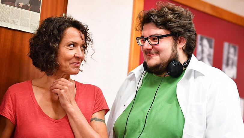 Die Schauspielerin Ulrike Folkerts und Regisseur Axel Ranisch. Die Schauspielerin Ulrike Folkerts und Regisseur Axel Ranisch.