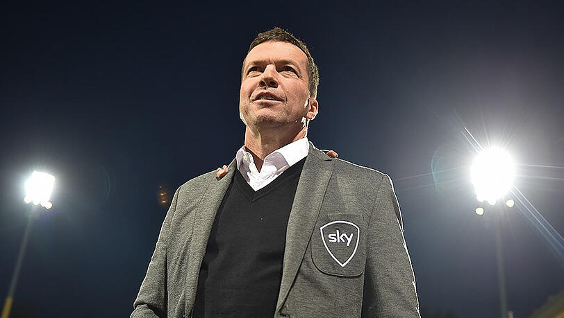 Lothar Matthäus im Outfit einer seiner Arbeitgeber. Lothar Matthäus im Outfit einer seiner Arbeitgeber.