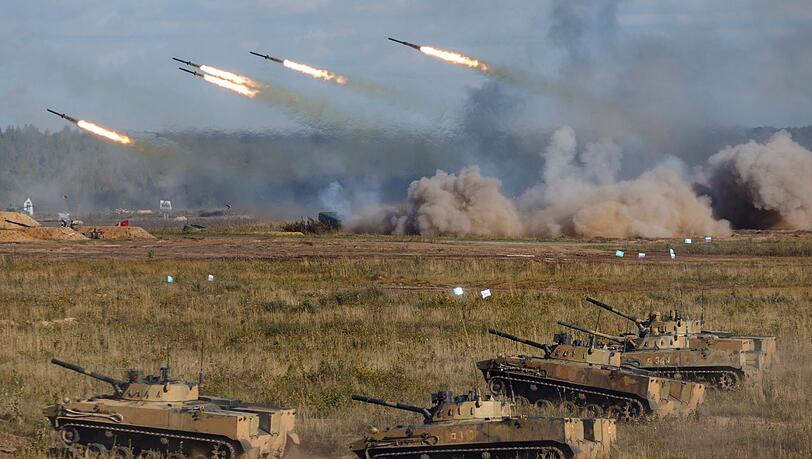 Am Sapad-Manöver 2021 waren 200 000 Soldaten aus Russland und Belarus beteiligt. (Archivbild)