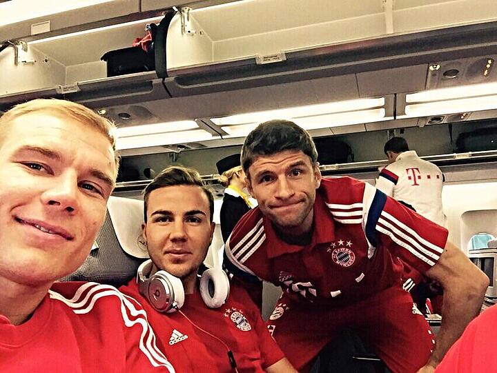 Die Bayern düsen nach Katar: Hier Holger Badstuber, Mario Götze und Thomas Müller.