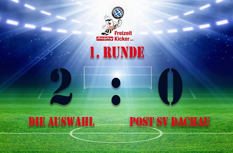 Die Auswahl gewinnt gegen Post SV Dachau mit 2:0.