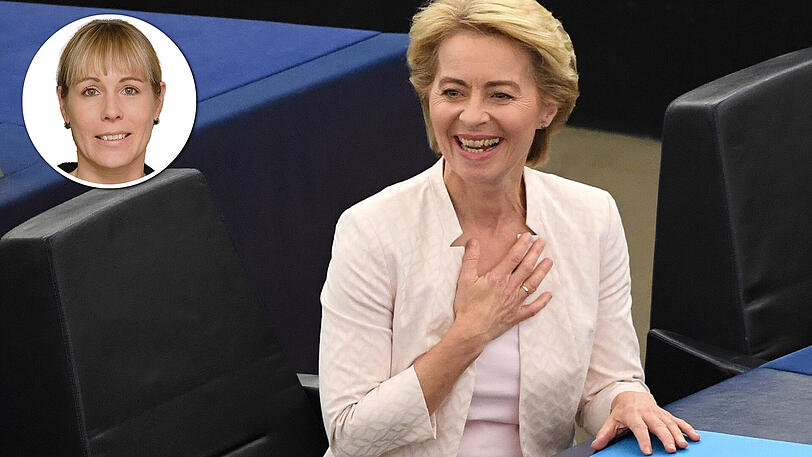 Ursula von der Leyen nach der Bekanntgabe der Wahlergebnisse.