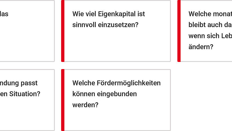 Von Einkommen bis F&ouml;rdermittel: wichtige Kriterien f&uuml;r die Immobilienfinanzierung.