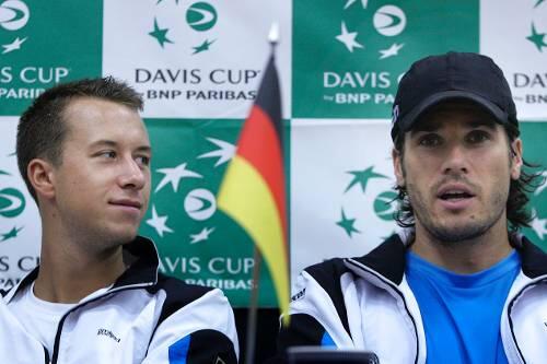 Freunde im Daviscup, Gegner in Halle: Philipp Kohlschreiber (l.) und Tommy Haas.