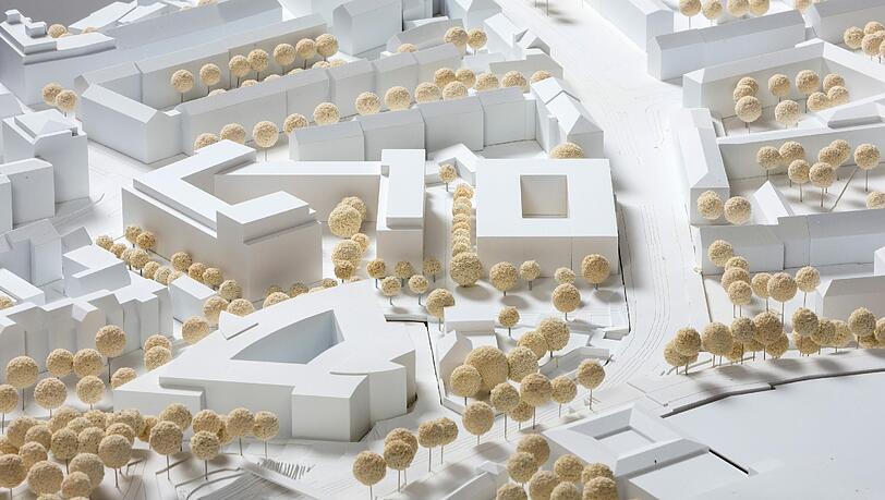 1. Platz: Das Modell für das Teilgebiet an der Ohlmüllerstraße. 1. Platz: Das Modell für das Teilgebiet an der Ohlmüllerstraße.