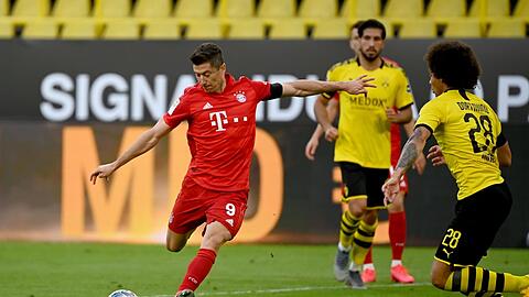 Die Titelfrage: Holen Robert Lewandowski (l.) und die Bayern ihren neunten Titel in Folge oder grätschen die Dortmunder dazwischen?