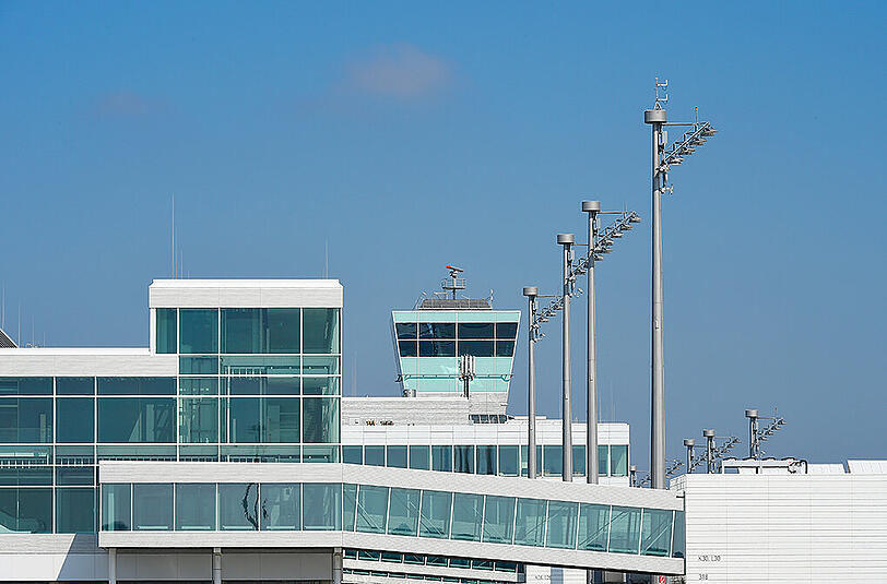 So sieht das Satellitenterminal am Flughafen München aus.