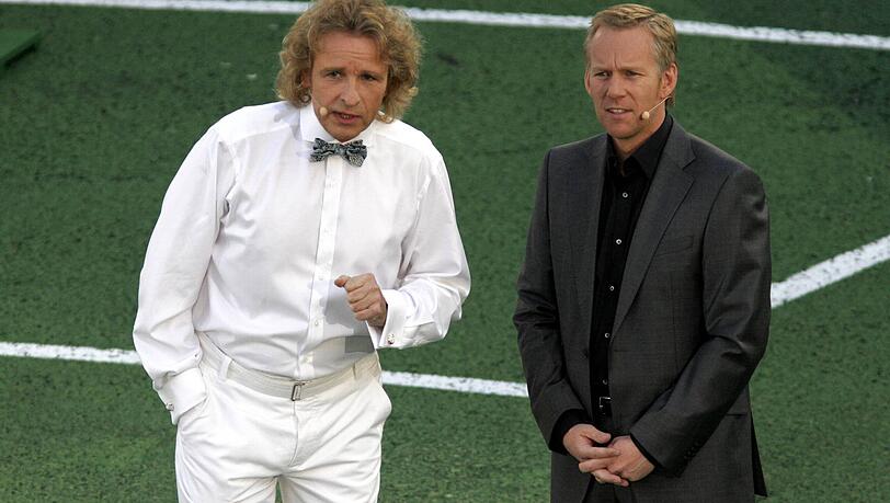 Aufnahme aus 2006: Thomas Gottschalk und Johannes B. Kerner schätzen einander – selbst wenn sie nicht immer einer Meinung sind. Aufnahme aus 2006: Thomas Gottschalk und Johannes B. Kerner schätzen einander – selbst wenn sie nicht immer einer Meinung sind.