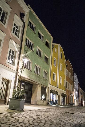 Das grüne Geisterhaus in der Passauer Theresienstraße.
