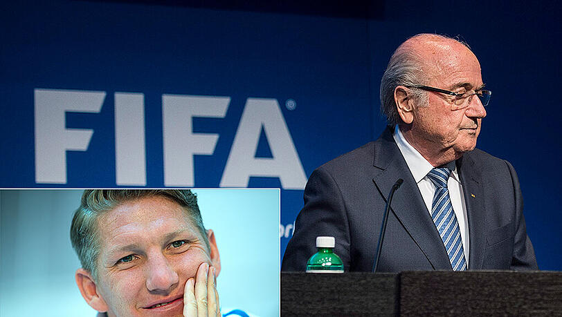 Hat sein Lob an den scheidenden Fifa-Boss Joseph Blatter relativiert: DFB-Kapitän Bastian Schweinsteiger. Hat sein Lob an den scheidenden Fifa-Boss Joseph Blatter relativiert: DFB-Kapitän Bastian Schweinsteiger.