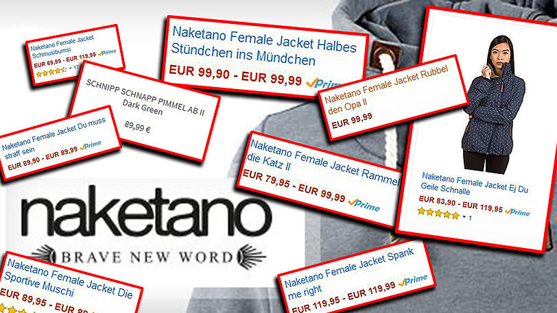 Die Modefirma "Naketano" hat ihre Damen-Jacken-Kollektion mit eigenwilligen Namen versehen.