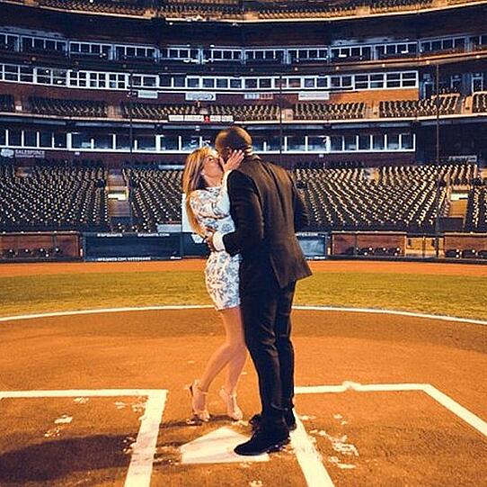 Baseball-Date: Kanye West mit Kim Kardashian