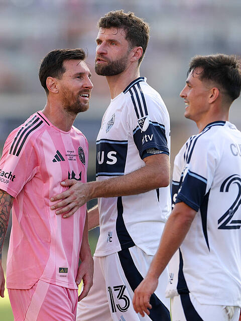 Findet klare Worte f&uuml;r Lionel Messi: Thomas M&uuml;ller, hier bei MLS-Finale.