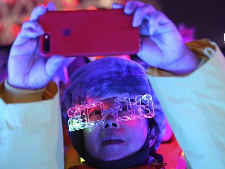 Futuristischer Jahreswechsel in Peking.