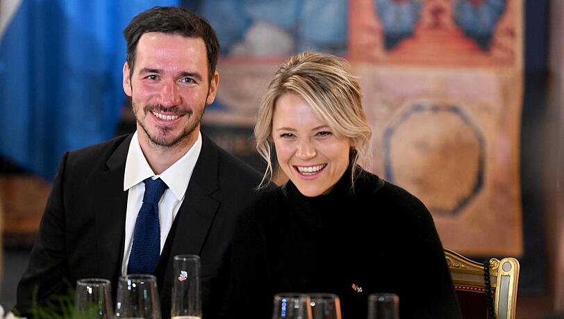 Strahlen beim Dinner um die Wette: Felix und Miriam Neureuther