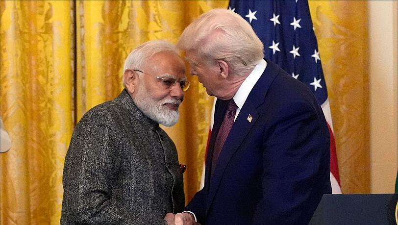 Im Februar hatte Indiens Premierminister Modi dem US-Präsidenten einen Besuch in Washington abgestattet. (Archivbild) Im Februar hatte Indiens Premierminister Modi dem US-Präsidenten einen Besuch in Washington abgestattet. (Archivbild)