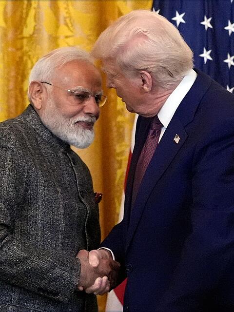 Im Februar hatte Indiens Premierminister Modi dem US-Präsidenten einen Besuch in Washington abgestattet. (Archivbild)