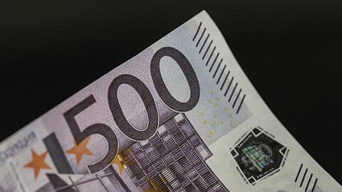 Ein gefälschter 500-Euro-Schein.