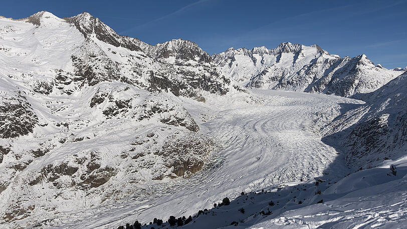 Bald ein Bild der Vergangenheit: Der Aletschgletscher in der Schweiz.