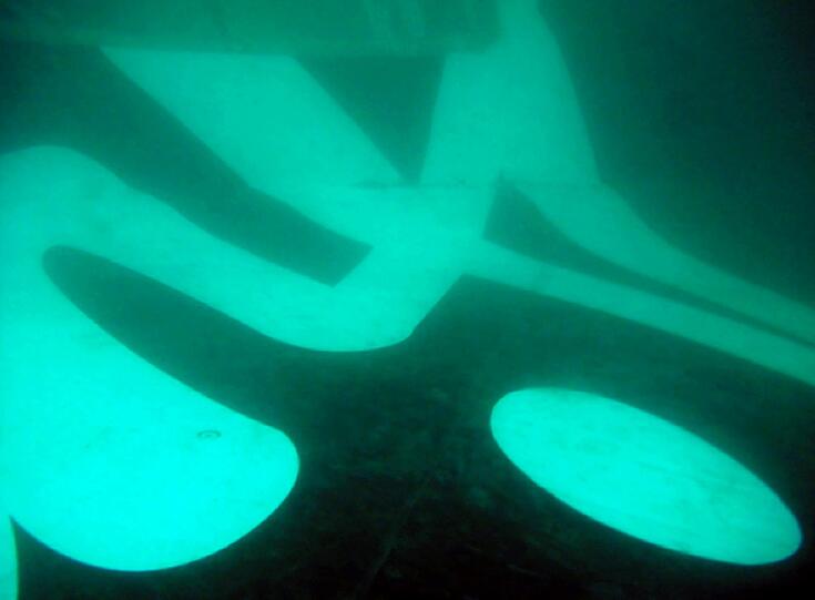 Taucher haben Bilder vom Heck des Flugzeugs gemacht.