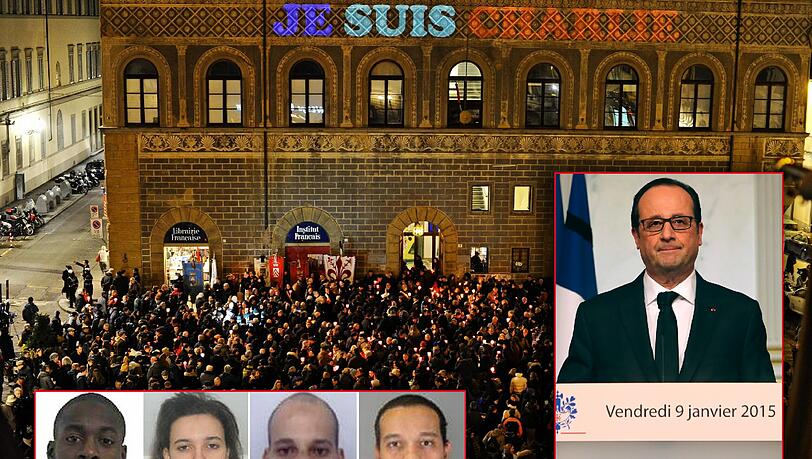 Frankreich ist gegen die islamistischen Terroristen ein Doppelschlag gelungen. Der Präsident Francois Hollande bezeichnet die Anschläge als eine "Tragödie für die Nation". Frankreich ist gegen die islamistischen Terroristen ein Doppelschlag gelungen. Der Präsident Francois Hollande bezeichnet die Anschläge als eine "Tragödie für die Nation".