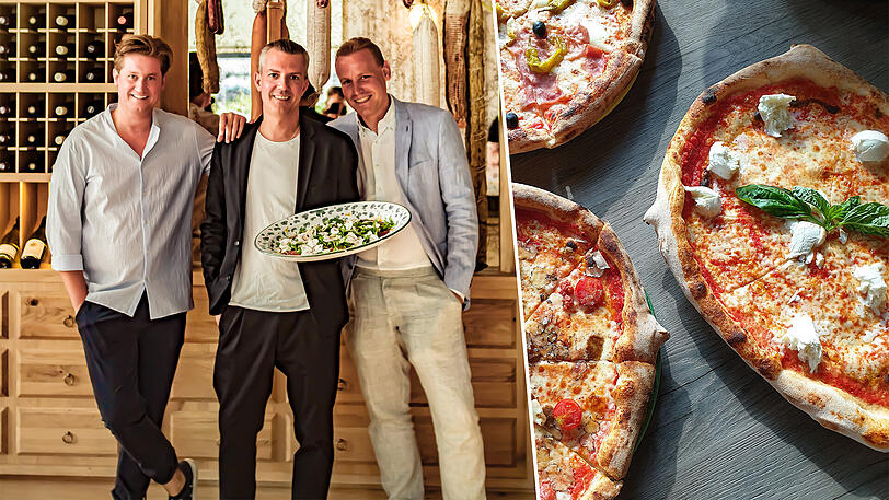 Wagen sich ans Schwabinger Tor (v.l.): Fabio Spagna, Daniel Peitzner und Thomas Antesberger in ihrer Trattoria Marta.