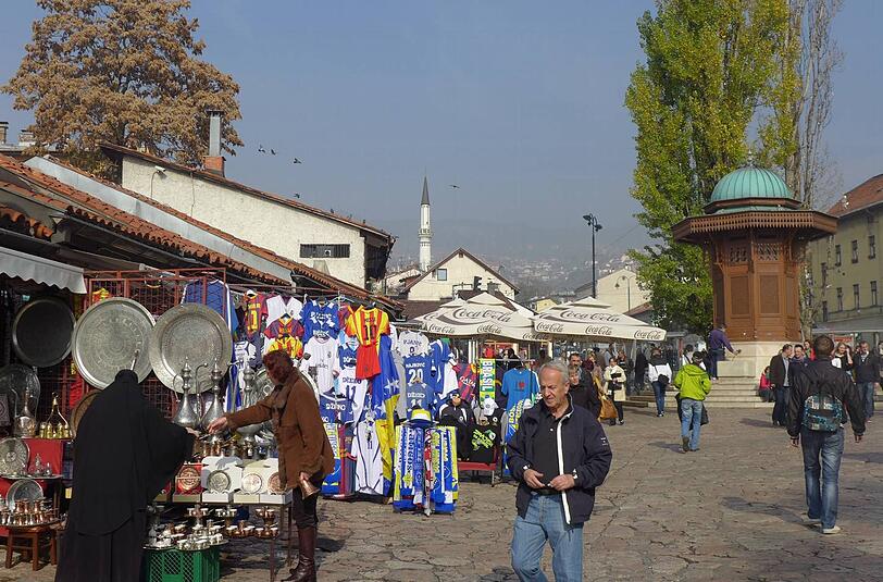 Die Touristenattraktion: Die Altstadt von Sarajevo