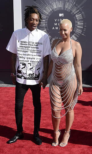Model und Schaupielerin Amber Rose mit Wiz Khalifa bei den VMAs 2014
