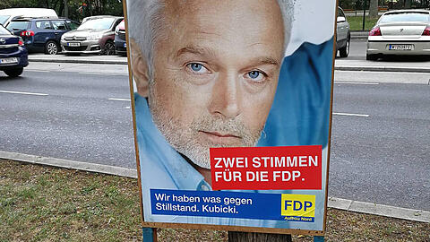 Nicht Wiesbaden, sondern Wien: In Österreich sorgen derzeit Wahlplakate von FDP und SPD für Rätselraten. Die Bilder.