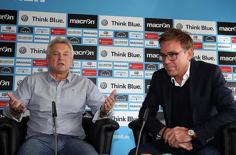 Vertrauen den Sicherheitsbehörden: 1860-Trainer Benno Möhlmann und Geschäftsführer Markus Rejek.