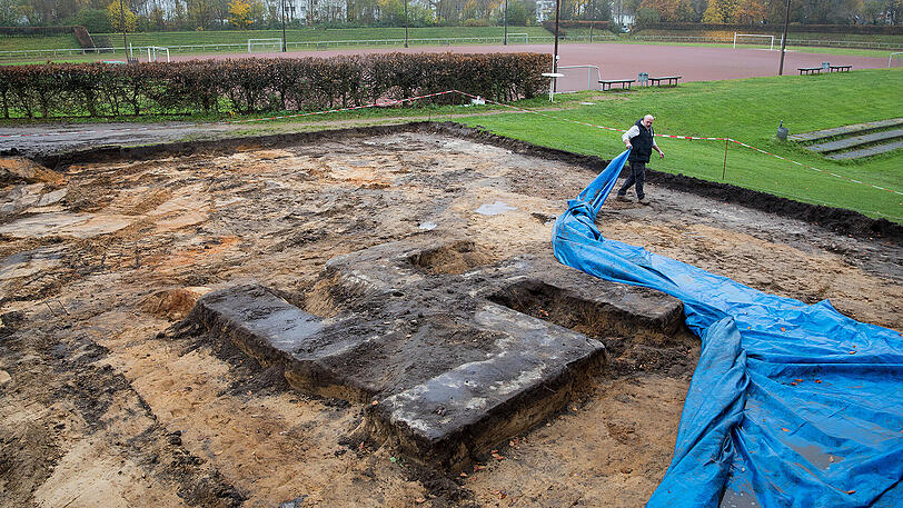 Das riesige Hakenkreuz in Hamburg.