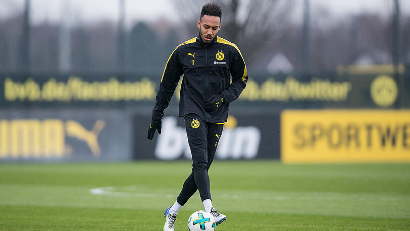 Pierre-Emerick Aubameyang am Montag im BVB-Training. Pierre-Emerick Aubameyang am Montag im BVB-Training.