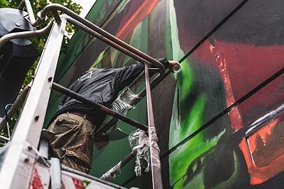 Die Fassade wird immer wieder neu bemalt. Die Fassade wird immer wieder neu bemalt.