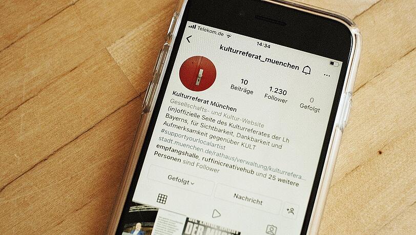 Der vermeintlich offizielle Instagram-Account des Münchner Kulturreferats.