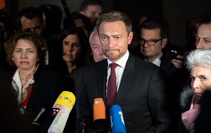 19.11.2017: Buhmann der Nation: FDP-Chef Christian Lindner kurz nach dem Scheitern der Jamaika-Sondierungen von CDU, CSU, FDP und Grünen. Wie später kolportiert wird, soll Lindner quasi im Alleingang die Gespräche zum Scheitern gebracht haben.