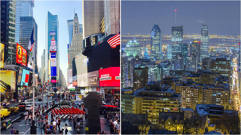 Statt nach New York geht es nach Montreal.