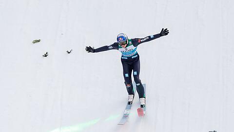 Andreas Wellinger in Aktion bei der Vierschanzentournee in Garmisch-Partenkirchen.