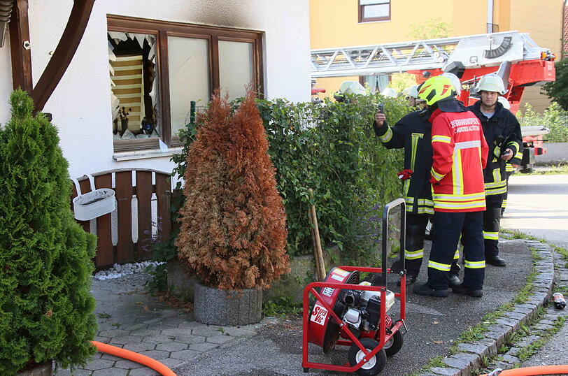 Das Haus in Garching wurde durch die Explosion stark beschädigt - der Schaden beträgt rund 100.000 Euro.