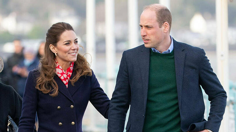 Kate und William während eines Termins in Südwales vor wenigen Tagen.